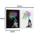 Elefante bebé salpicando felicidad - Set de 2 - Hue Art - Cuadro decorativo | Canvas Lab