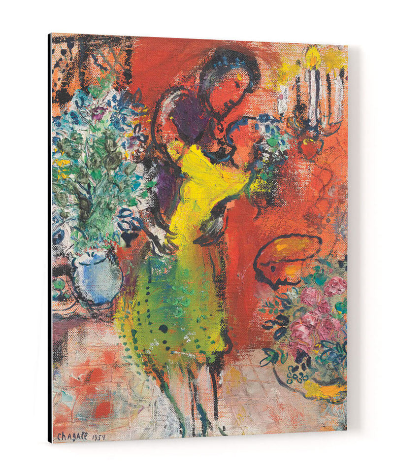 A couple at the Candelabra - Marc Chagall - Canvas Lab