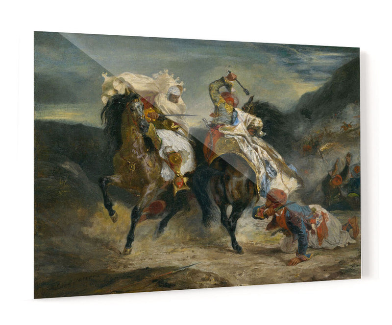 Combate entre Glaur y Hassan - Eugène Delacroix - Canvas Lab