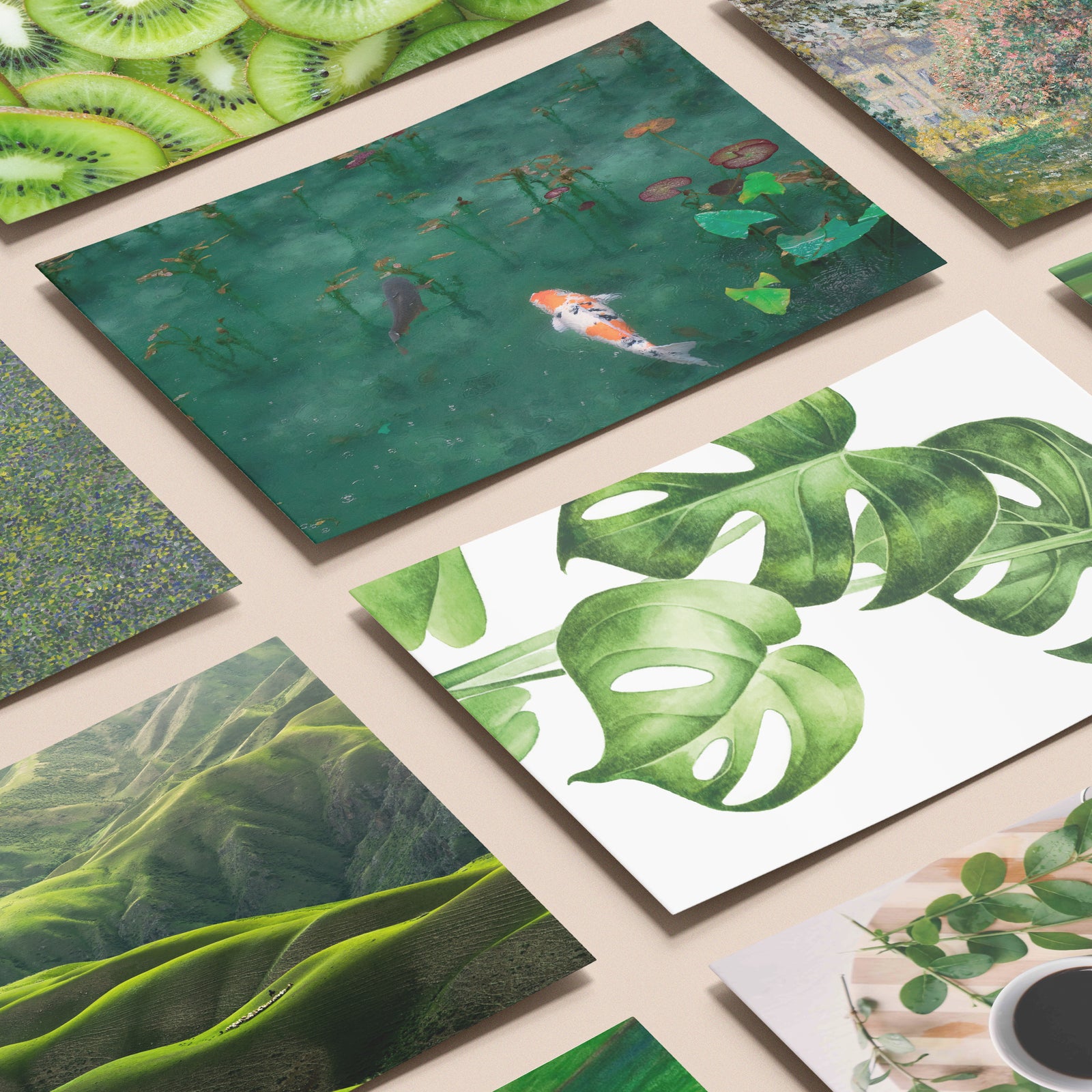Kit de Collage Verde Cuadro Decorativo, Canvas Lab