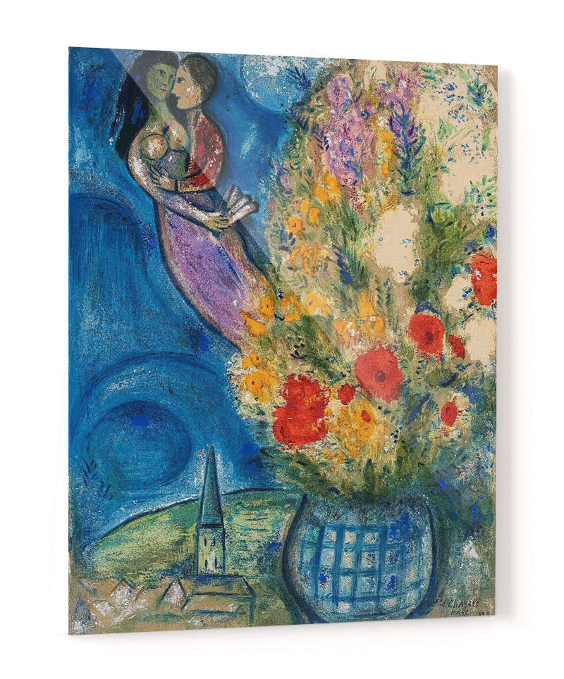 Lovers with Bouquet - Marc Chagall - Canvas Lab