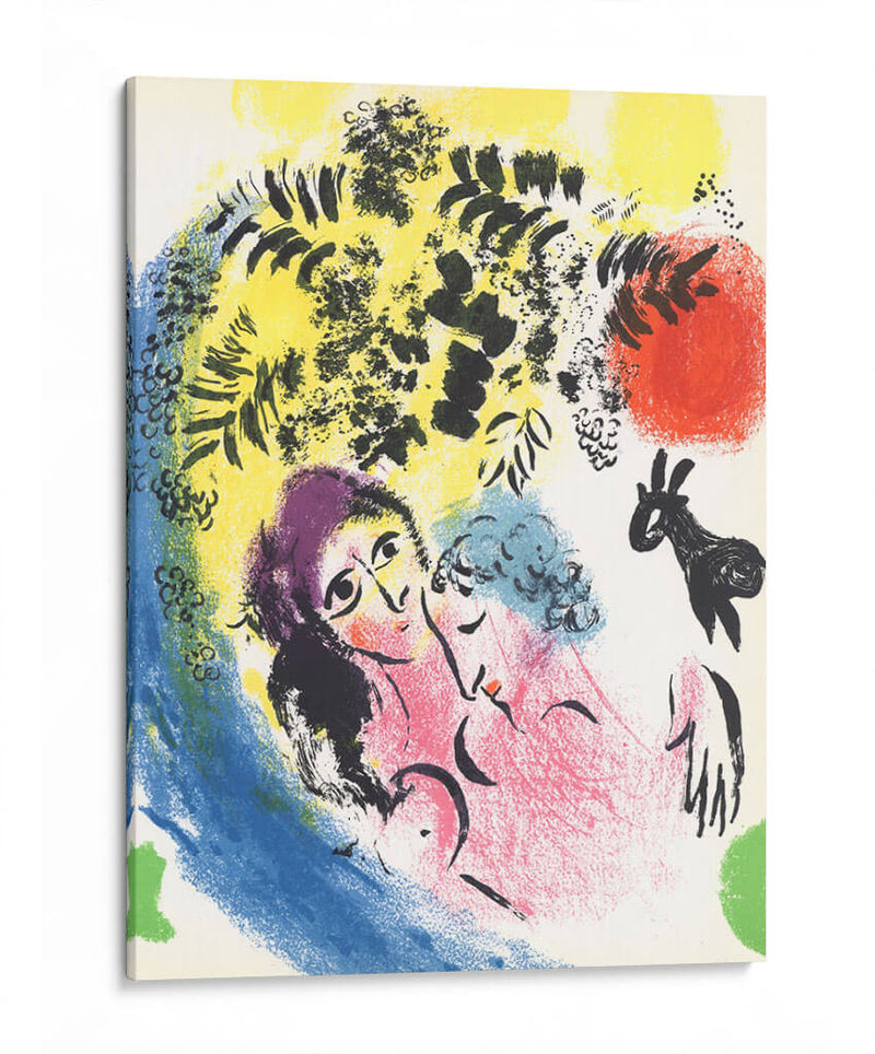 Lovers with Red Sun - Marc Chagall - Canvas Lab